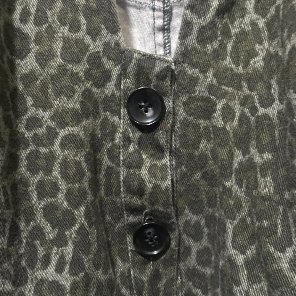 EUC Marissa Webb Mera Animal Print Cotton Canvas Jacket Womens Size 6 - Picture 6 of 15